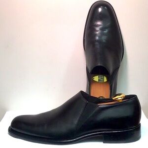 GIORGIO ARMANI Black leather Slip On